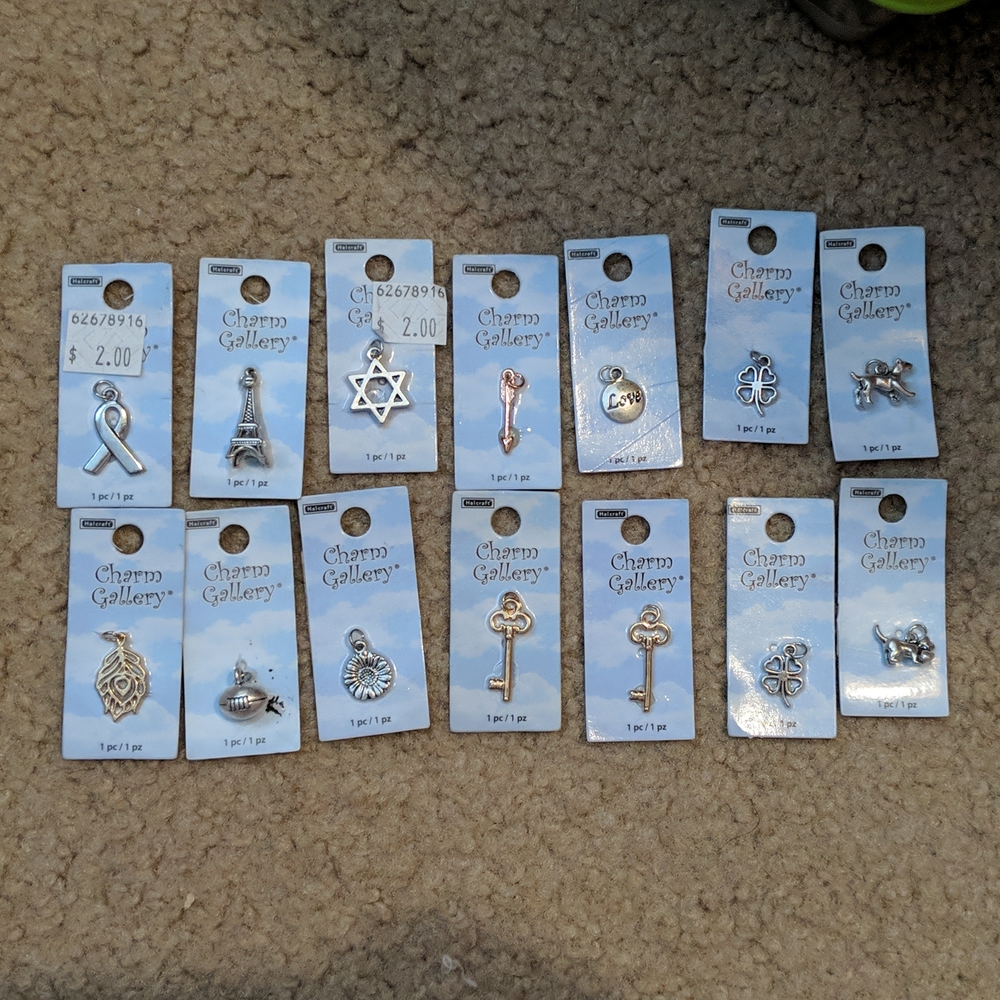 Craft room clean out - 14 New in package charms